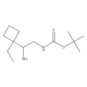 tert-butyl N-[2-amino-2-(1-ethylcyclobutyl)ethyl]carbamate结构式