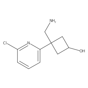 3-(Aminomethyl)-3-(6-chloropyridin-2-yl)cyclobutan-1-ol结构式