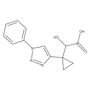 2-hydroxy-2-[1-(1-phenyl-1H-1,2,3-triazol-4-yl)cyclopropyl]acetic acid结构式
