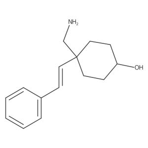4-(Aminomethyl)-4-(2-phenylethenyl)cyclohexan-1-ol Structure