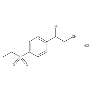2-Amino-2-(4-(ethylsulfonyl)phenyl)ethan-1-ol hydrochloride结构式