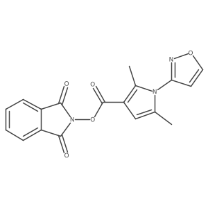 1,3-dioxo-2,3-dihydro-1H-isoindol-2-yl 2,5-dimethyl-1-(1,2-oxazol-3-yl)-1H-pyrrole-3-carboxylate结构式