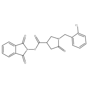 1,3-dioxo-2,3-dihydro-1H-isoindol-2-yl 1-[(2-chlorophenyl)methyl]-5-oxopyrrolidine-3-carboxylate结构式