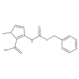 1-Methyl-3-(phenylmethoxycarbonylamino)pyrrole-2-carboxylic acid Structure