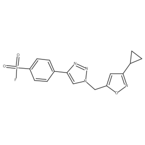 4-[1-[(3-Cyclopropyl-1,2-oxazol-5-yl)methyl]triazol-4-yl]benzenesulfonyl fluoride结构式