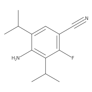 4-Amino-2-fluoro-3,5-diisopropylbenzonitrile结构式