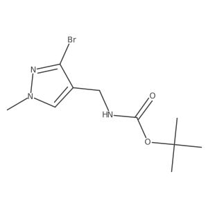 tert-butyl N-[(3-bromo-1-methyl-1H-pyrazol-4-yl)methyl]carbamate Structure