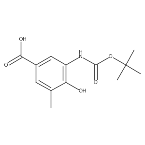 3-{[(Tert-butoxy)carbonyl]amino}-4-hydroxy-5-methylbenzoic acid Structure