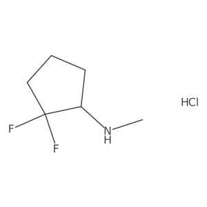 2,2-difluoro-N-methylcyclopentan-1-amine hydrochloride结构式