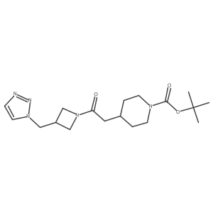 tert-butyl 4-(2-oxo-2-{3-[(1H-1,2,3-triazol-1-yl)methyl]azetidin-1-yl}ethyl)piperidine-1-carboxylate Structure