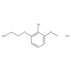 2-(2-Aminoethoxy)-6-methoxyphenol;hydrochloride结构式