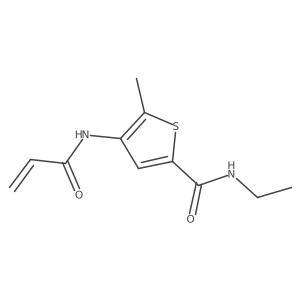 N-ethyl-5-methyl-4-(prop-2-enamido)thiophene-2-carboxamide结构式