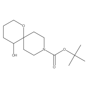 Tert-butyl 5-hydroxy-1-oxa-9-azaspiro[5.5]undecane-9-carboxylate结构式