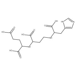 (2R)-2-[[(1S)-1-carboxy-3-[[(1S)-1-carboxy-2-(1H-imidazol-5-yl)ethyl]amino]propyl]amino]pentanedioic acid结构式