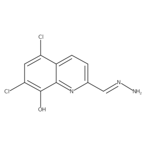 5,7-Dichloro-8-hydroxy-2-quinolinecarboxaldehyde hydrazone结构式