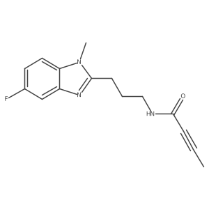 N-[3-(5-Fluoro-1-methylbenzimidazol-2-yl)propyl]but-2-ynamide结构式