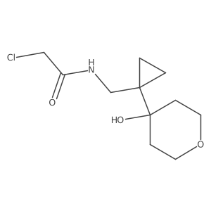 2-Chloro-N-[[1-(4-hydroxyoxan-4-yl)cyclopropyl]methyl]acetamide结构式
