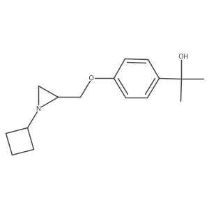 2-[4-[(1-Cyclobutylaziridin-2-yl)methoxy]phenyl]propan-2-ol结构式