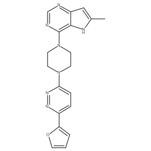 3-(furan-2-yl)-6-(4-{6-methyl-5H-pyrrolo[3,2-d]pyrimidin-4-yl}piperazin-1-yl)pyridazine Structure