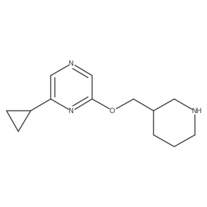 2-Cyclopropyl-6-[(piperidin-3-yl)methoxy]pyrazine结构式
