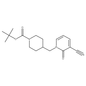 Tert-butyl 4-[(3-cyano-2-oxo-1,2-dihydropyridin-1-yl)methyl]piperidine-1-carboxylate Structure