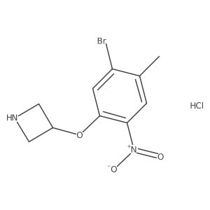 3-(5-Bromo-4-methyl-2-nitrophenoxy)azetidine hydrochloride Structure