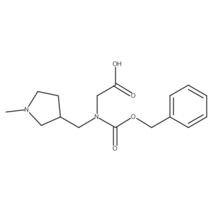 2-{[(Benzyloxy)carbonyl][(1-methylpyrrolidin-3-yl)methyl]amino}acetic acid结构式