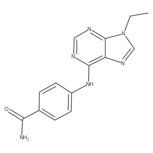4-[(9-ethyl-9H-purin-6-yl)amino]benzamide Structure