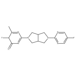 5-fluoro-2-[2-(5-fluoropyrimidin-2-yl)-1,3,3a,4,6,6a-hexahydropyrrolo[3,4-c]pyrrol-5-yl]-6-methyl-5H-pyrimidin-4-one Structure
