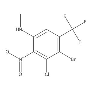 4-Bromo-3-chloro-N-methyl-2-nitro-5-(trifluoromethyl)aniline Structure