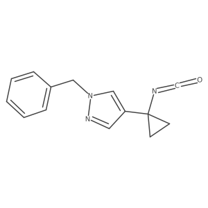 1-benzyl-4-(1-isocyanatocyclopropyl)-1H-pyrazole Structure