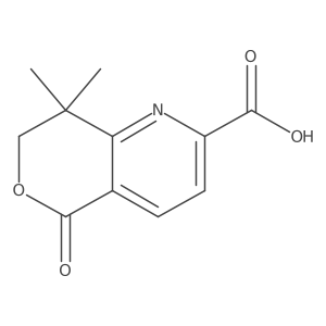 7,8-Dihydro-8,8-dimethyl-5-oxo-5H-pyrano[4,3-b]pyridine-2-carboxylic acid Structure