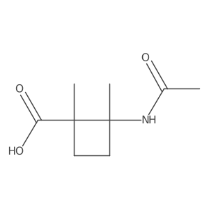 rac-(1R,2S)-2-acetamido-1,2-dimethylcyclobutane-1-carboxylic acid结构式