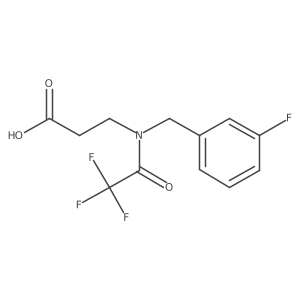3-{2,2,2-trifluoro-N-[(3-fluorophenyl)methyl]acetamido}propanoic acid Structure