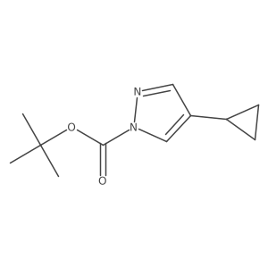 tert-butyl 4-cyclopropyl-1H-pyrazole-1-carboxylate结构式