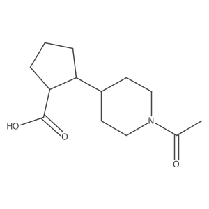 2-(1-Acetylpiperidin-4-yl)cyclopentane-1-carboxylic acid结构式