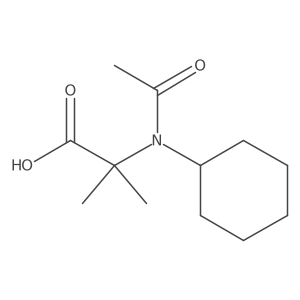 2-(N-cyclohexylacetamido)-2-methylpropanoic acid结构式