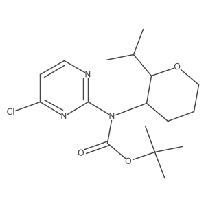 tert-butyl N-(4-chloropyrimidin-2-yl)-N-[2-(propan-2-yl)oxan-3-yl]carbamate结构式