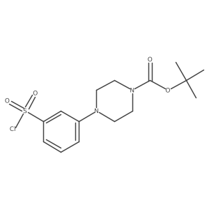 Tert-butyl 4-[3-(chlorosulfonyl)phenyl]piperazine-1-carboxylate Structure