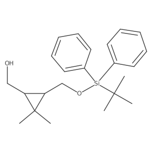 rel-((1R,3S)-3-(((tert-Butyldiphenylsilyl)oxy)methyl)-2,2-dimethylcyclopropyl)methanol Structure