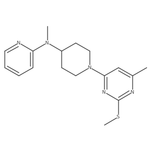 N-methyl-N-{1-[6-methyl-2-(methylsulfanyl)pyrimidin-4-yl]piperidin-4-yl}pyridin-2-amine Structure