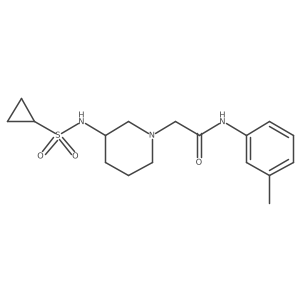2-(3-cyclopropanesulfonamidopiperidin-1-yl)-N-(3-methylphenyl)acetamide结构式