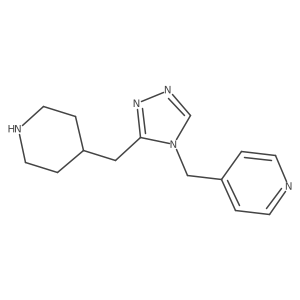4-((3-(Piperidin-4-ylmethyl)-4H-1,2,4-triazol-4-yl)methyl)pyridine结构式