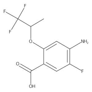 (S)-4-Amino-5-fluoro-2-((1,1,1-trifluoropropan-2-yl)oxy)benzoic acid Structure