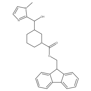 (9H-fluoren-9-yl)methyl 3-[hydroxy(1-methyl-1H-imidazol-2-yl)methyl]piperidine-1-carboxylate Structure