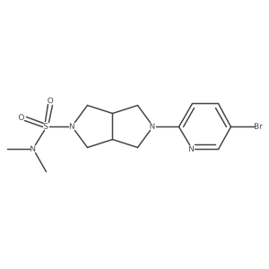 5-(5-bromopyridin-2-yl)-N,N-dimethyl-octahydropyrrolo[3,4-c]pyrrole-2-sulfonamide Structure