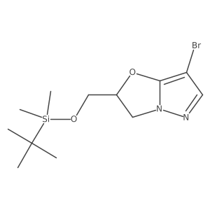 7-Bromo-2-(((tert-butyldimethylsilyl)oxy)methyl)-2,3-dihydropyrazolo[5,1-b]oxazole Structure