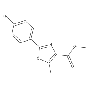 Methyl 2-(4-chlorophenyl)-5-methyloxazole-4-carboxylate结构式