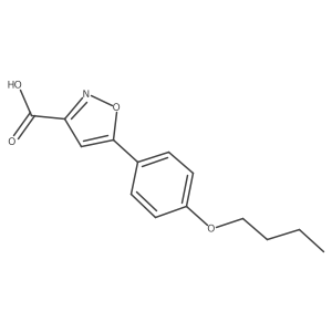 5-(4-Butoxyphenyl)-1,2-oxazole-3-carboxylic acid结构式