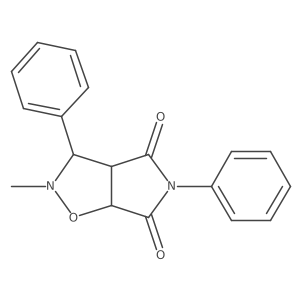 (3S,3aR,6aS)-2-methyl-3,5-diphenyl-hexahydro-2H-pyrrolo[3,4-d][1,2]oxazole-4,6-dione Structure